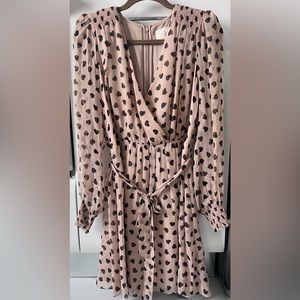 Kate Spade midi Dress , cream with heats